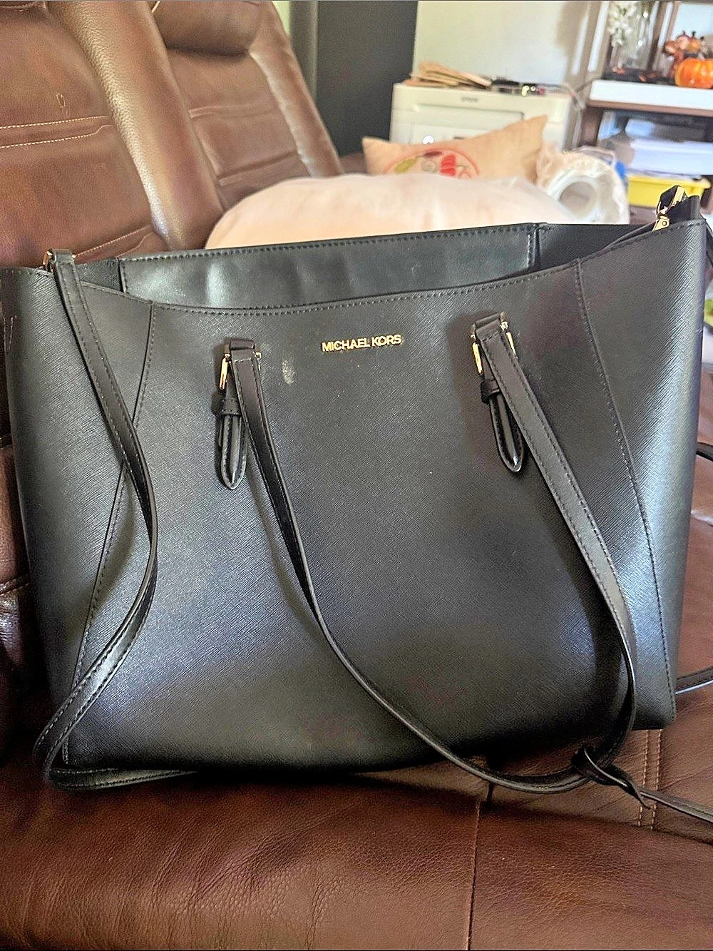 Michael Kors Jet Set Travel Large Smooth and Signature Logo 3-in-1 Tote Bag
